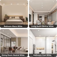 Qingmiao LED Beépíthető Spotlámpa 7W Dimmelhető IP44 Fürdőszoba Konyha 6db Ezüst 6