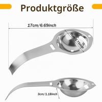 Separator de ouă QINGZY din oțel inoxidabil, instrument de bucătărie pentru separarea gălbenușului de albuș 3