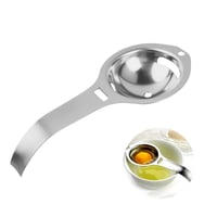 Separator de ouă QINGZY din oțel inoxidabil, instrument de bucătărie pentru separarea gălbenușului de albuș 1