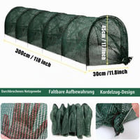 QIODAZOO Sieť proti hmyzu, kryt na rastliny, tunel, zelená, na zeleninu, ovocie, kvety, záhrada 45 x 300 cm 2