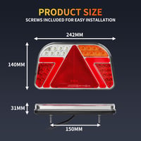 Qiping LED utánfutó hátsó lámpa 12V/24V, IP67, E-mark - 2 db 2