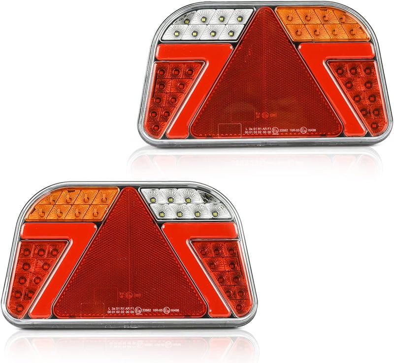 Qiping LED utánfutó hátsó lámpa 12V/24V, IP67, E-mark - 2 db
