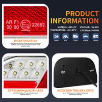 Qiping LED utánfutó hátsó lámpa 12V/24V, IP67, E-mark - 2 db 3
