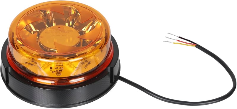 Qiping LED forgó villogó fény narancssárga 12V 24V vízálló 6 üzemmód autó teherautó traktor targonca SUV UTV pótkocsi