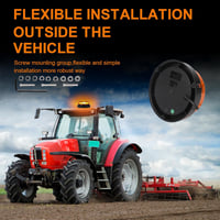 Qiping LED forgó villogó fény narancssárga 12V 24V vízálló 6 üzemmód autó teherautó traktor targonca SUV UTV pótkocsi 4