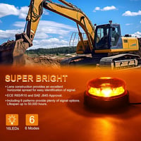 Qiping LED forgó villogó fény narancssárga 12V 24V vízálló 6 üzemmód autó teherautó traktor targonca SUV UTV pótkocsi 6