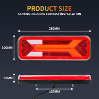 Qiping LED Hátsó Lámpák Utánfutóhoz 12/24V Univerzális Vízálló Kamion Lakóautó Pótkocsi Világítás E-Jóváhagyott 2
