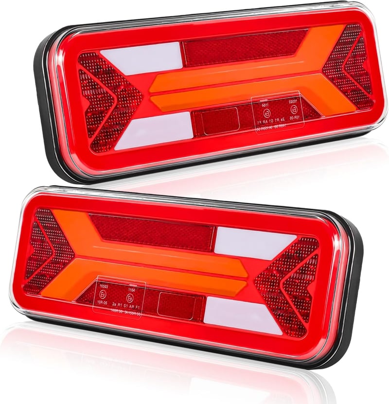 Qiping LED Hátsó Lámpák Utánfutóhoz 12/24V Univerzális Vízálló Kamion Lakóautó Pótkocsi Világítás E-Jóváhagyott