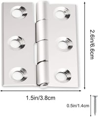 qipuneky 24 db Rozsdamentes Acél Zsanér 66 mm - Összecsukható Ajtópánt Csavarokkal, Ezüst Színű Bútorpánt Ajtókhoz

AI: I've created a Hunga 2