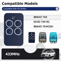 Telecomandă pentru ușă de garaj QIQIAZI 433,92 MHz, 4 canale, compatibilă cu Genius Echo TX4 RC, transmițător de schimb, 2 bucăți 2
