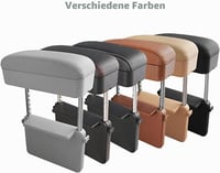 Organizator universal pentru cotieră consolă centrală auto Qirc, spațiu între scaune, suport pentru cot, negru 7