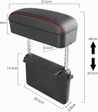Organizator universal pentru cotieră consolă centrală auto Qirc, spațiu între scaune, suport pentru cot, negru 6