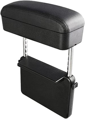 Organizator universal pentru cotieră consolă centrală auto Qirc, spațiu între scaune, suport pentru cot, negru