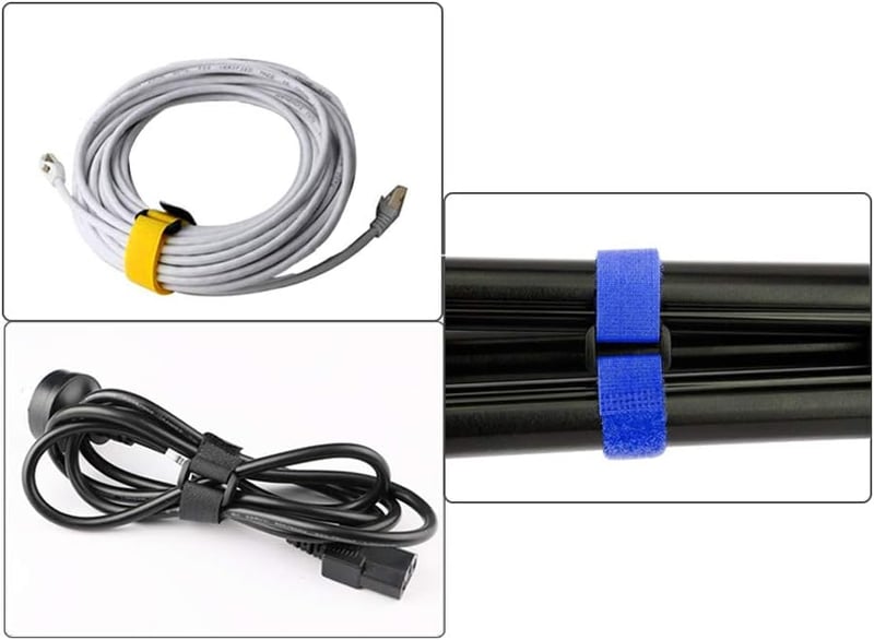 QitinDasen 30 db Nylon Kábelkötegelő Szett, Újrafelhasználható Kötözőpántok, 6 Szín
