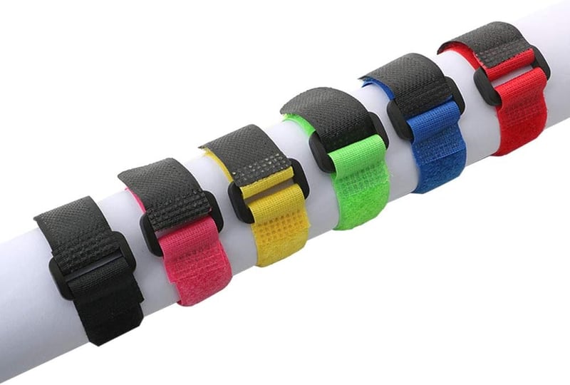 QitinDasen 30 db Nylon Kábelkötegelő Szett, Újrafelhasználható Kötözőpántok, 6 Szín