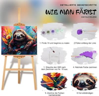 Qiukoo Festés Számok Szerint Állatos Szett 40x50cm - Gyerekek és Felnőttek 6