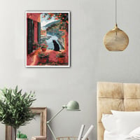 Set de pictură pe numere Qiukoo pentru adulți – cu model de pisică neagră, pictură DIY pe numere, 40 x 50 cm, decorațiune pentru casă și cadou 2