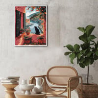 Set de pictură pe numere Qiukoo pentru adulți – cu model de pisică neagră, pictură DIY pe numere, 40 x 50 cm, decorațiune pentru casă și cadou 7