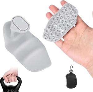 Qiuruoo silikonski grip za vježbanje za dizanje utega, 2 kom - sivi