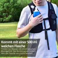QIURUYUE futó mellény vízpalackkal, reflexcsíkos futóhátizsák telefonhoz 4