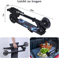 Qiuyo Összecsukható Roller 4-7 Éves Gyerekeknek, LED Világító Kerekek, Állítható Magasság 5