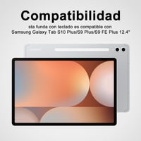Puzdro s klávesnicou Qivxinnie pre tablet Samsung Galaxy Tab S10+/S9+/S9 FE+ 12,4 palca – Ochranné puzdro so zabudovanou klávesnicou 2