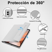 Puzdro s klávesnicou Qivxinnie pre tablet Samsung Galaxy Tab S10+/S9+/S9 FE+ 12,4 palca – Ochranné puzdro so zabudovanou klávesnicou 7