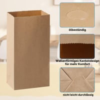 QiXinGYL Malá papierová taška 50 ks, 15x9x27 cm, súprava darčekových a nákupných papierových tašiek 4