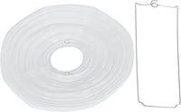 QIXINHANG Abajur rotund alb din hârtie, stil clasic cu nervuri de bambus, decorațiune de 20 cm (8 inch) pentru grădină, nuntă și evenimente 3