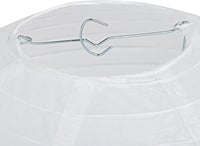 QIXINHANG Abajur rotund alb din hârtie, stil clasic cu nervuri de bambus, decorațiune de 20 cm (8 inch) pentru grădină, nuntă și evenimente 2
