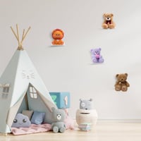 QJKEJI Biele závesné nástenné police 2 ks, mini police na stenu, 11x10x2,3 cm, dekorácia do detskej izby, kúpeľne, kuchyne a obývačky 7