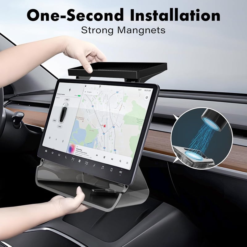 Raft magnetic consolă centrală QKIIP Tesla Model Y pentru Model 3/Y