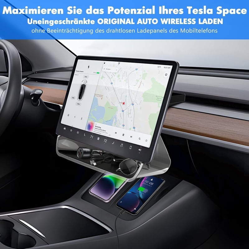Raft magnetic consolă centrală QKIIP Tesla Model Y pentru Model 3/Y