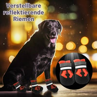 QKURT 4 db-os vízálló kutyacipő szett fényvisszaverő pántokkal, csúszásmentes talppal, állítható és mosható, kis és közepes kutyáknak 7