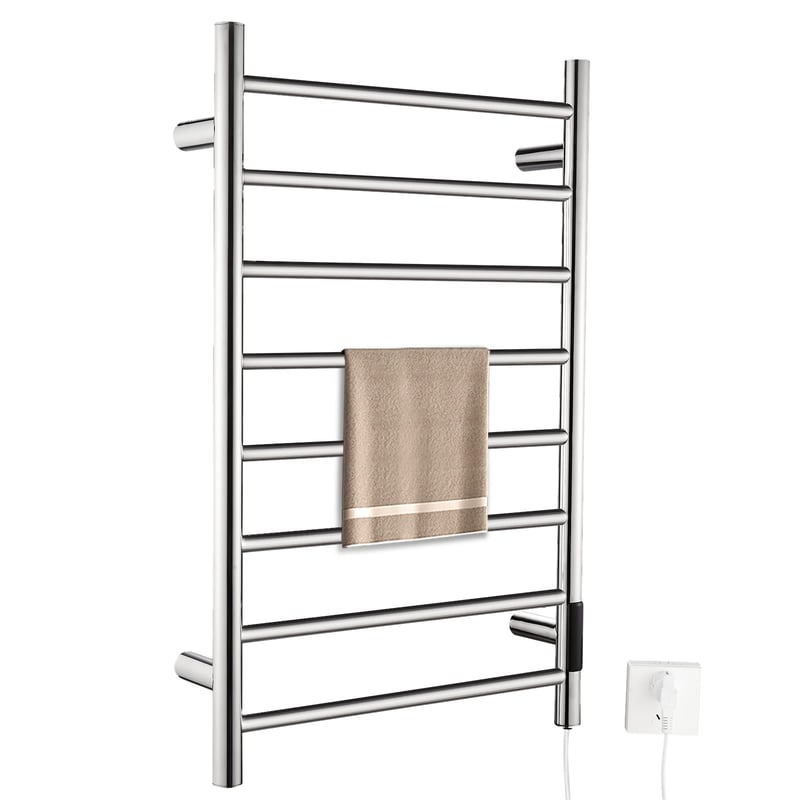 QL električni sušač ručnika s tajmerom, 170W, 800x500 mm - srebrni