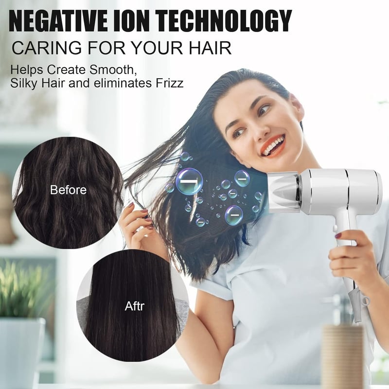 QL Ionos Hajszárító 2000W ThermoProtect Technológiával és Falra Szerelhető Tartóval