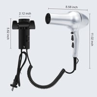 QL Ionos Hajszárító Fali Tartóval és Diffúzorral - 2200W AC Kefementes Motor, 3 Hőfokozat, Ezüst, Szalonminőség 6