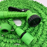 QLEBAO Flexibilis Kerti Locsolótömlő 15m - 7 Funkciós Szórófejjel, Háromrétegű Latex Maggal, 6 Bar Nyomásig, Zöld Színben 5