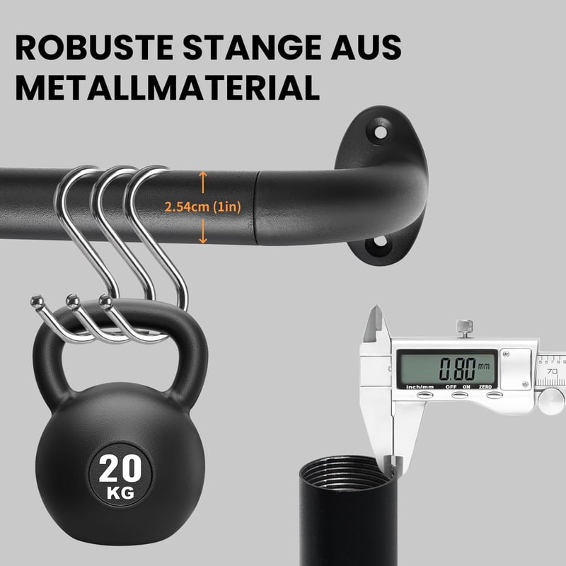 Qlfyuu fekete fém függönykarnis 76-310 cm, 25 mm átmérő, szobához és nappalihoz