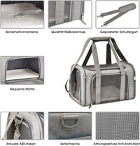 Qlfyuu összecsukható szállítóbox macskáknak és kutyáknak, hordozható szállítótáska 25 kg-ig 4