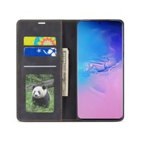 Puzdro QLTYPRI pre Samsung Galaxy S22 Ultra, prémiové flipové peňaženkové puzdro z PU kože s priehradkou na karty, stojanom a magnetickým zatváraním – čierne 2