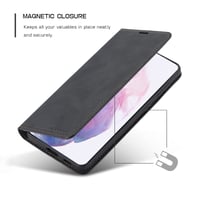 Puzdro QLTYPRI pre Samsung Galaxy S22 Ultra, prémiové flipové peňaženkové puzdro z PU kože s priehradkou na karty, stojanom a magnetickým zatváraním – čierne 4