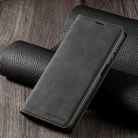 QLTYPRI Samsung Galaxy S25 flip bőrtok kártyatartóval és állvánnyal – fekete 6