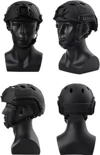 QMFIVE Airsoft Sisak Taktikai Fast Helmet Védőszemüveggel Paintball - Adjust+BK 2
