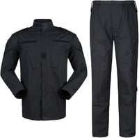 QMFIVE Fekete taktikai BDU egyenruha férfiaknak XXL Soft Air dzseki és nadrág – Army, airsoft, 1