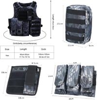 QMFIVE MOLLE RRV Taktikai Mellény Pouchokkal Airsoft Vadászat Kiképzéshez - M, tan 4