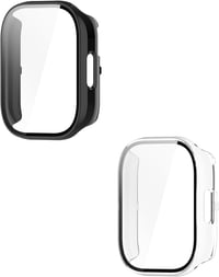 Qneneam védőtok kijelzővédő fóliával Xiaomi Redmi Watch 5 Lite-hoz - fekete/átlátszó (2 db) 7