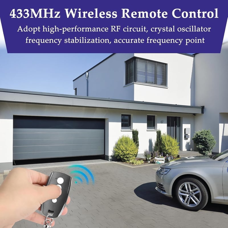 Qneneam 433.92 MHz 4 csatornás garázskapu távirányító 2db King Gates Stylo 4K kompatibilis