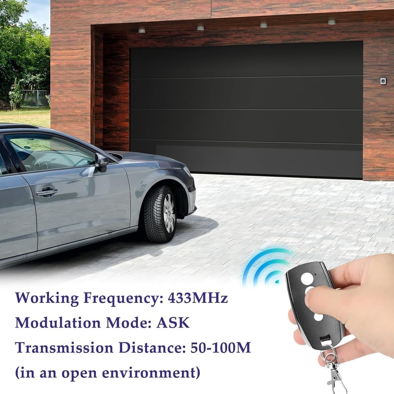 Qneneam 433.92 MHz 4 csatornás garázskapu távirányító 2db King Gates Stylo 4K kompatibilis