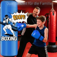 Qoosea 168 cm Nafukovacie boxerské vrece pre deti s boxerskými rukavicami a pumpou, voľne stojace tréningové vrece pre chlapcov a dievčatá, karate, taekwondo, MMA 6